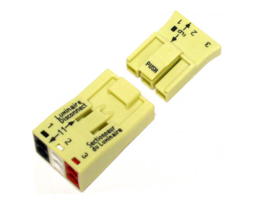 Соединитель для светильника 3-конт.; 4,00 mm²; Жёлтый