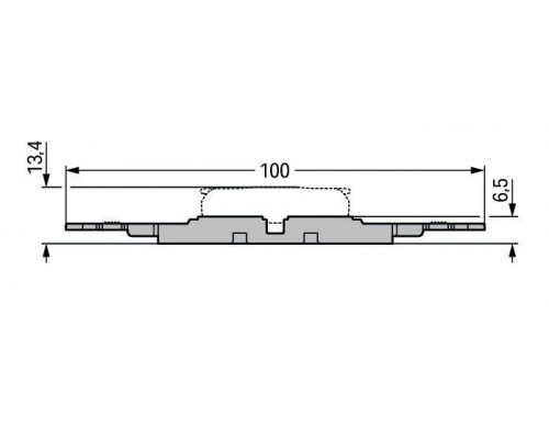 ДЕРЖАТЕЛЬ ДЛЯ 2 КЛЕММ 221-2411 НА КОРПУС; СЕРЫЙ