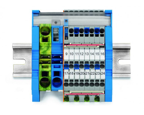 1-проводная клемма с размыкателем нуля; 16 мм²; CAGE CLAMP®; 16,00 мм²; синий; 12мм