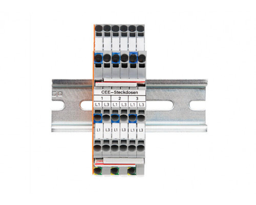 Многоуровневая клемма; с рабочими пазами;2.5 мм²; L/L; Push-in CAGE CLAMP®; 2,50 мм²; серый