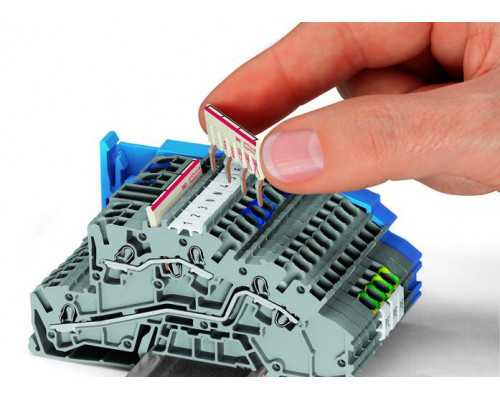 Многоуровневая клемма; с рабочими пазами;2.5 мм²; L/L; Push-in CAGE CLAMP®; 2,50 мм²; серый