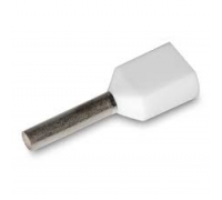 Twin ferrule; insulated; white