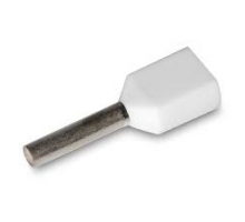 Twin ferrule; insulated; white