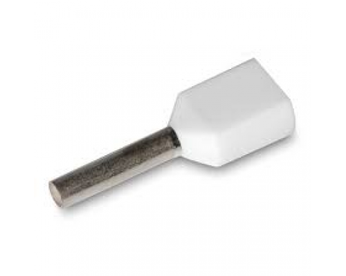 Twin ferrule; insulated; white