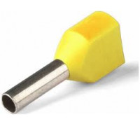 Twin ferrule only for 811 series; Sleeve for 2 x 6 mm / AWG 10; insulated; Nominal current 63 A; yellow