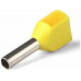 Twin ferrule only for 811 series; Sleeve for 2 x 6 mm / AWG 10; insulated; Nominal current 63 A; yellow