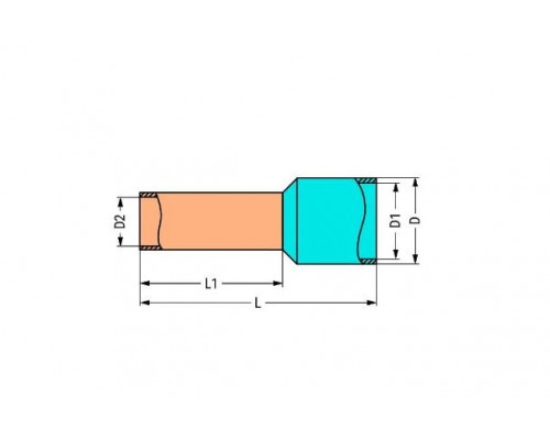 Ferrule; light blue
