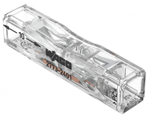 2-проводная клемма, 0,75-4,0 мм2 для ремонта кабеля, прозрачная; 