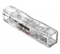 2-проводная клемма, 0,75-4,0 мм2 для ремонта кабеля, прозрачная; 