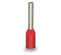 Ferrule; Sleeve for 1 mm² / AWG 18; insulated; electro-tin plated; electrolytic copper; gastight crimped; acc. to DIN 46228, Part 4/09.90; red