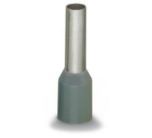 Ferrule; Sleeve for 4 mm² / AWG 12; insulated; electro-tin plated; electrolytic copper; gastight crimped; acc. to DIN 46228, Part 4/09.90; gray