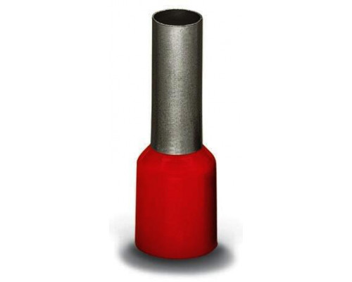 Ferrule; insulated; red