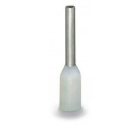 Ferrule; Sleeve for 0.5 mm² / 20 AWG; insulated; electro-tin plated; electrolytic copper; gastight crimped; acc. to DIN 46228, Part 4/09.90; white