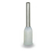 Ferrule; Sleeve for 0.5 mm² / 20 AWG; insulated; electro-tin plated; electrolytic copper; gastight crimped; acc. to DIN 46228, Part 4/09.90; white