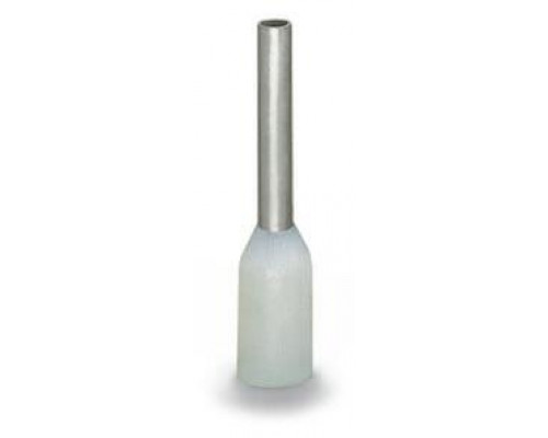 Ferrule; Sleeve for 0.5 mm² / 20 AWG; insulated; electro-tin plated; electrolytic copper; gastight crimped; acc. to DIN 46228, Part 4/09.90; white