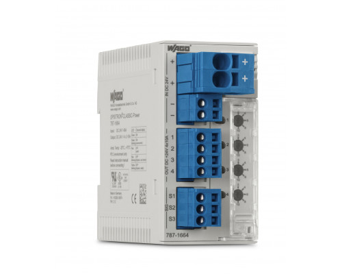 Electronic circuit breaker; 4-channel; 24 VDC input voltage; adjustable 2 … 10 A; communication capability; NPN signaling