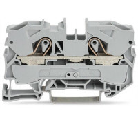 2-пров. проходная клемма,; 10 мм²; применима для Ex e II s; боковая и центральная маркировка; для DIN-rail 35 x 15 и 35 x 7.5; Push-in CAGE CLAMP®; 10,00 мм²; light серый