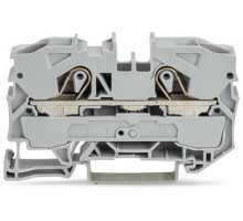 2-пров. проходная клемма,; 10 мм²; применима для Ex e II s; боковая и центральная маркировка; для DIN-rail 35 x 15 и 35 x 7.5; Push-in CAGE CLAMP®; 10,00 мм²; light серый
