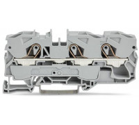 3-пров. проходная клемма,; 10 мм²; применима для Ex e II s; боковая и центральная маркировка; для DIN-rail 35 x 15 и 35 x 7.5; Push-in CAGE CLAMP®; 10,00 мм²; light серый