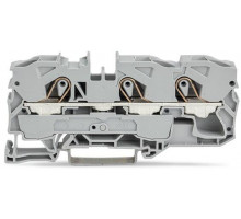 3-пров. проходная клемма,; 10 мм²; применима для Ex e II s; боковая и центральная маркировка; для DIN-rail 35 x 15 и 35 x 7.5; Push-in CAGE CLAMP®; 10,00 мм²; light серый