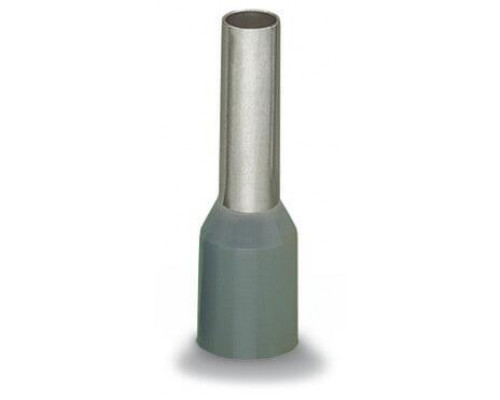 Ferrule; Sleeve for 4 mm² / AWG 12; insulated; electro-tin plated; electrolytic copper; gastight crimped; acc. to DIN 46228, Part 4/09.90; gray