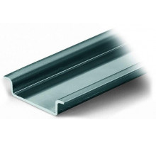 Steel carrier rail; 35 x 7.5 mm; 1 mm thick; 2 m long; unslotted; according to EN 60715; silver-colored