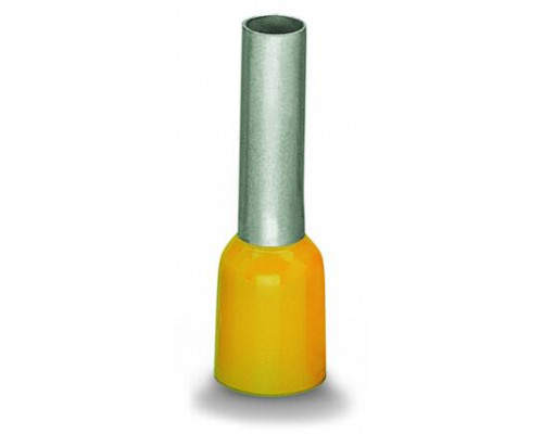 Ferrule; Sleeve for 6 mm² / AWG 10; insulated; electro-tin plated; electrolytic copper; gastight crimped; acc. to DIN 46228, Part 4/09.90; yellow