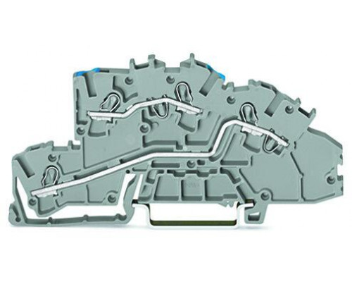 Многоуровневая клемма; с рабочими пазами;2.5 мм²; N/L; Push-in CAGE CLAMP®; 2,50 мм²; серый