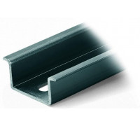 Steel carrier rail; 35 x 15 mm; 1.5 mm thick; 2 m long; slotted; similar to EN 60715; silver-colored