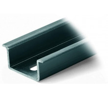 Steel carrier rail; 35 x 15 mm; 1.5 mm thick; 2 m long; slotted; similar to EN 60715; silver-colored