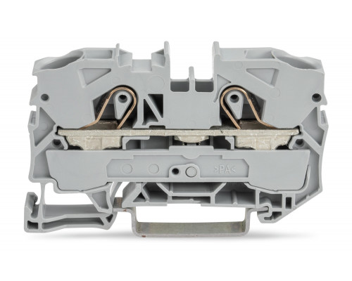 2-пров. проходная клемма,; 10 мм²; применима для Ex e II s; боковая и центральная маркировка; для DIN-rail 35 x 15 и 35 x 7.5; Push-in CAGE CLAMP®; 10,00 мм²; серый