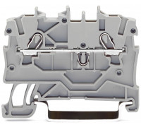 2-пров. проходная клемма,; 1 мм²; применима для Ex e II s; боковая и центральная маркировка; для DIN-rail 35 x 15 и 35 x 7.5; Push-in CAGE CLAMP®; 1,00 мм²; серый