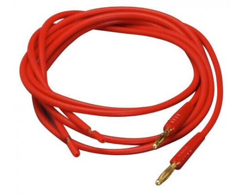 Test plug; 2 mm Ø; with 500 mm cable; red