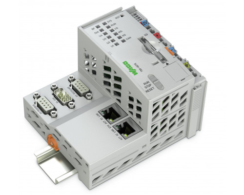 Контроллер PFC200; 2е Поколение; 2 x ETHERNET, RS-232/-485, CAN, CANopen, PROFIBUS Slave