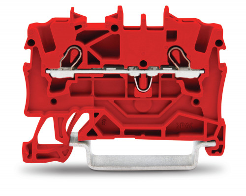 2-пров. проходная клемма,; 1.5 мм²; применима для Ex e II s; боковая и центральная маркировка; для DIN-rail 35 x 15 и 35 x 7.5; Push-in CAGE CLAMP®; 1,50 мм²; красная