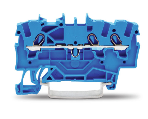3-пров. проходная клемма,; 1.5 мм²; для Ex e II и Ex i applications; боковая и центральная маркировка; для DIN-rail 35 x 15 и 35 x 7.5; Push-in CAGE CLAMP®; 1,50 мм²; синяя