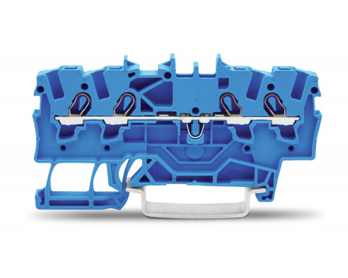 4-пров. проходная клемма,; 1.5 мм²; для Ex e II и Ex i applications; боковая и центральная маркировка; для DIN-rail 35 x 15 и 35 x 7.5; Push-in CAGE CLAMP®; 1,50 мм²; синяя