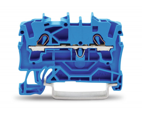 2-пров. проходная клемма,; 2.5 мм²; для Ex e II и Ex i applications; боковая и центральная маркировка; для DIN-rail 35 x 15 и 35 x 7.5; Push-in CAGE CLAMP®; 2,50 мм²; синяя