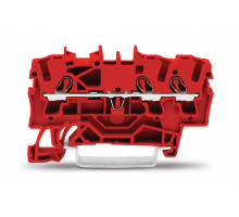3-пров. проходная клемма,; 2.5 мм²; применима для Ex e II s; боковая и центральная маркировка; для DIN-rail 35 x 15 и 35 x 7.5; Push-in CAGE CLAMP®; 2,50 мм²; красная
