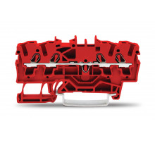 4-пров. проходная клемма,; 2.5 мм²; применима для Ex e II s; боковая и центральная маркировка; для DIN-rail 35 x 15 и 35 x 7.5; Push-in CAGE CLAMP®; 2,50 мм²; красная
