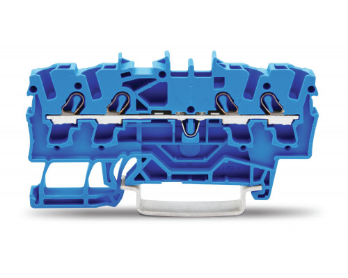 4-пров. проходная клемма,; 2.5 мм²; для Ex e II и Ex i applications; боковая и центральная маркировка; для DIN-rail 35 x 15 и 35 x 7.5; Push-in CAGE CLAMP®; 2,50 мм²; синяя