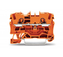 2-пров. проходная клемма,; 4 мм²; применима для Ex e II s; боковая и центральная маркировка; для DIN-rail 35 x 15 и 35 x 7.5; Push-in CAGE CLAMP®; 4,00 мм²; оранжевая