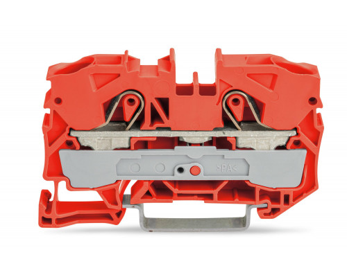 2-пров. проходная клемма,; 10 мм²; применима для Ex e II s; боковая и центральная маркировка; для DIN-rail 35 x 15 и 35 x 7.5; Push-in CAGE CLAMP®; 10,00 мм²; оранжевая