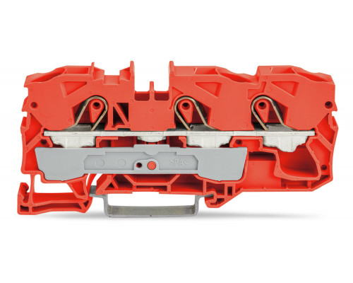 3-пров. проходная клемма,; 10 мм²; применима для Ex e II s; боковая и центральная маркировка; для DIN-rail 35 x 15 и 35 x 7.5; Push-in CAGE CLAMP®; 10,00 мм²; оранжевая