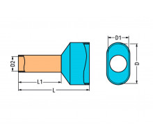 Twin ferrule; Sleeve for 2 x 1 mm² / AWG 2 x 18; red, insulated; 12 mm long; red