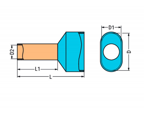 Twin ferrule; Sleeve for 2 x 1 mm² / AWG 2 x 18; red, insulated; 12 mm long; red