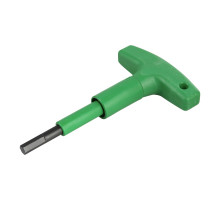 Allen wrench; with a partially insulated shaft; with anti-rotation protection; green