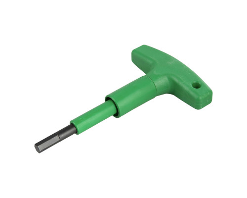 Allen wrench; with a partially insulated shaft; with anti-rotation protection; green