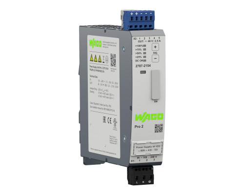 Power supply; Pro 2; 1-phase; 48 VDC output voltage; 2.5 A output current; TopBoost + PowerBoost; communication capability