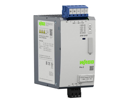 Power supply; Pro 2; 1-phase; 48 VDC output voltage; 10 A output current; TopBoost + PowerBoost; communication capability